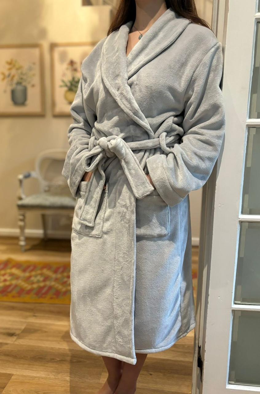 Dove Grey - Plush Fleece Gown