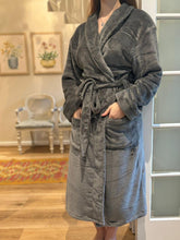 Load image into Gallery viewer, Charcoal - Plush Fleece Gown
