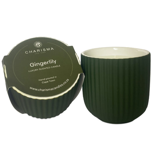 Ribbed Ceramic Candle Collection - Gingerlily