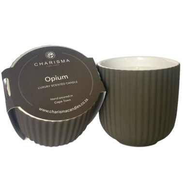 Ribbed Ceramic Candle Collection - Opium