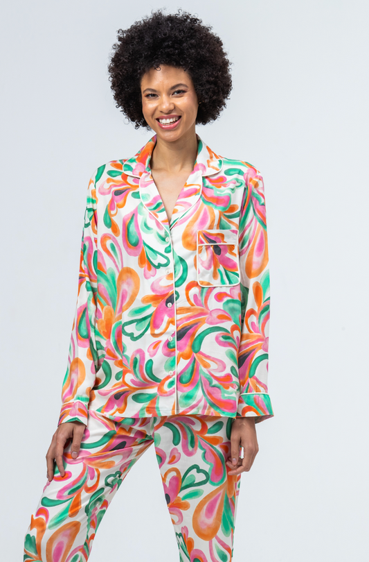 Long Sleeve Top & Pant | Kaleidoscope | 100% Rayon