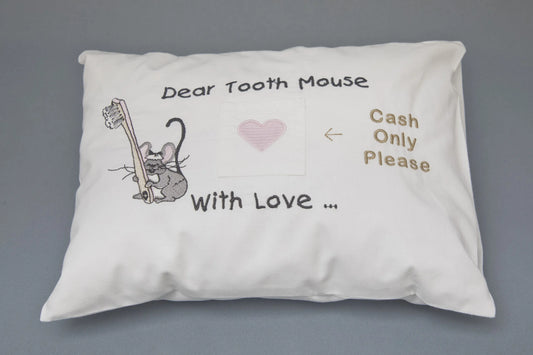 Dear Tooth Mouse | Toothbrush Motif | Pink Heart