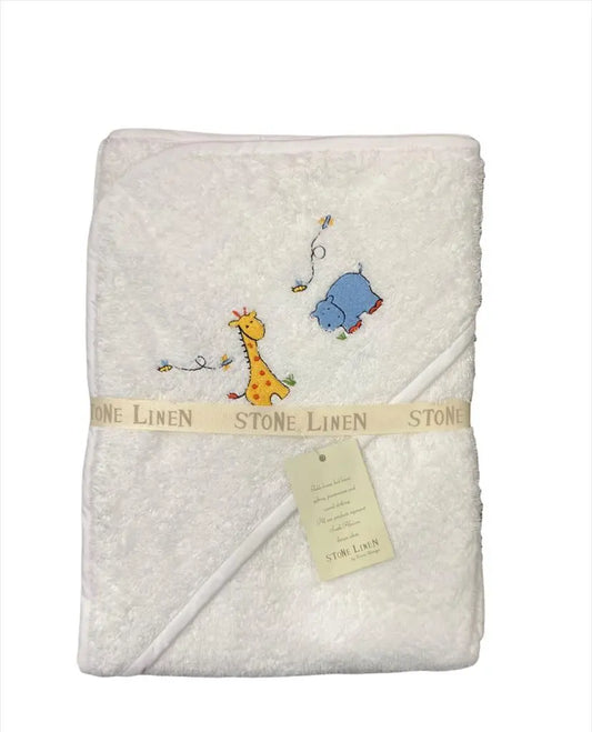 Baby Hooded Cotton Towel | Hippo & Giraffe