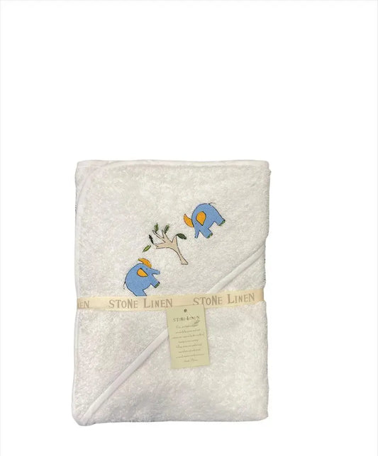 Baby Hooded Cotton Towel | Elephant