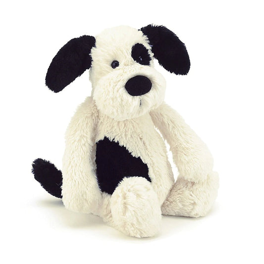 Bashful Puppy | Black & Cream Medium